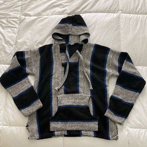 Hot Topic Black and Blue Hoodie Sweatshirt